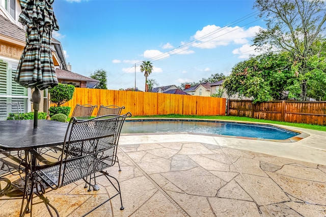 view of pool with a patio