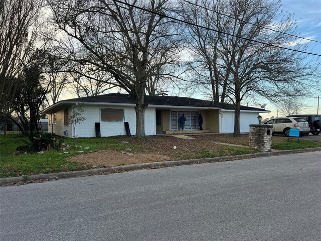 view of single story home