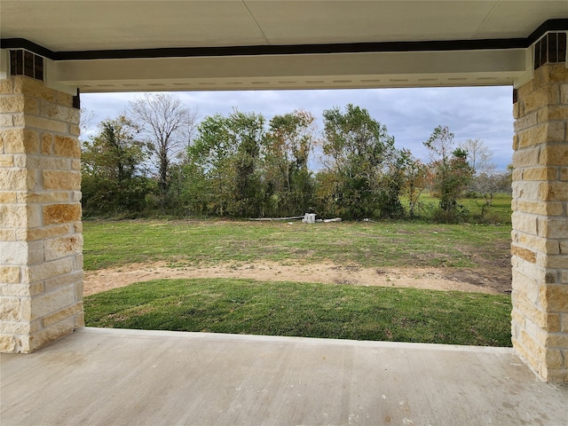 view of yard featuring a patio area