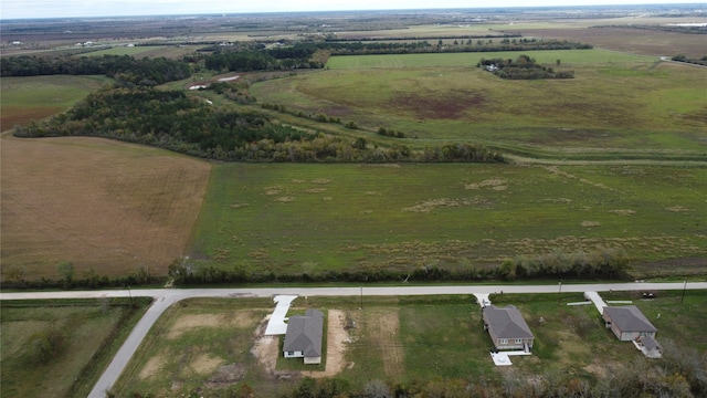 bird's eye view with a rural view