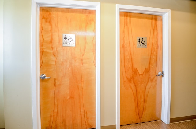 corridor featuring light hardwood / wood-style flooring