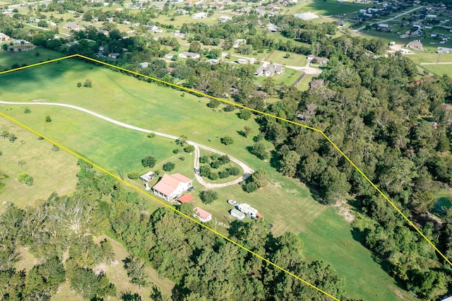 bird's eye view featuring a rural view