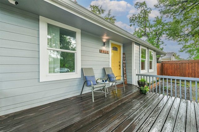 view of wooden deck