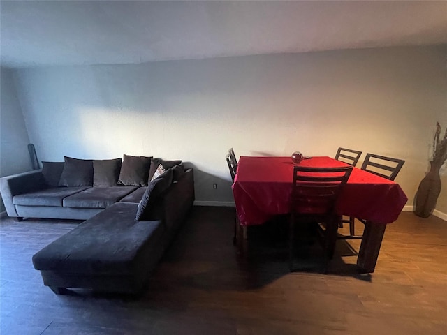 dining room with wood-type flooring