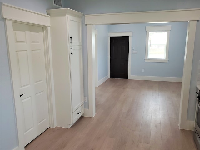 interior space featuring light wood-type flooring