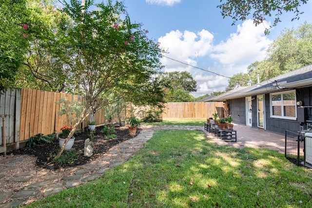 view of yard featuring a patio area