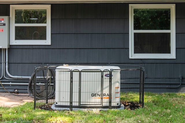 exterior details with central air condition unit