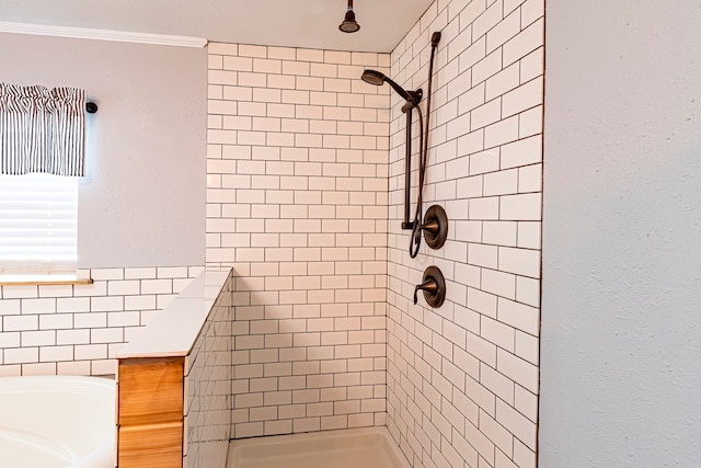 bathroom with independent shower and bath