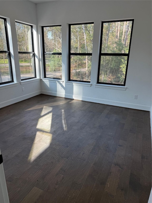 unfurnished room featuring dark hardwood / wood-style floors