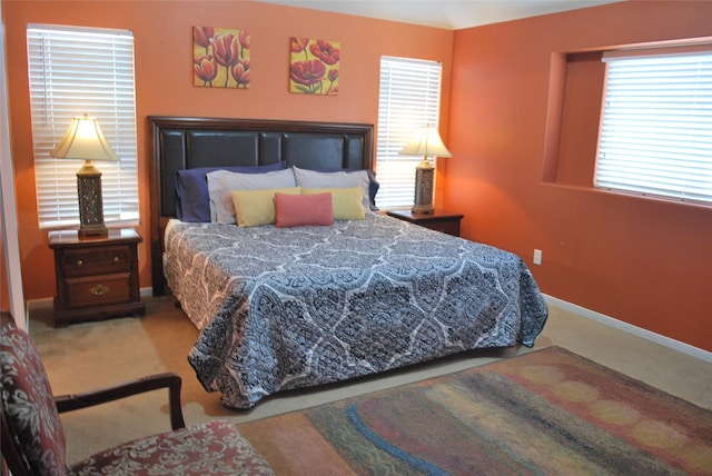 view of carpeted bedroom