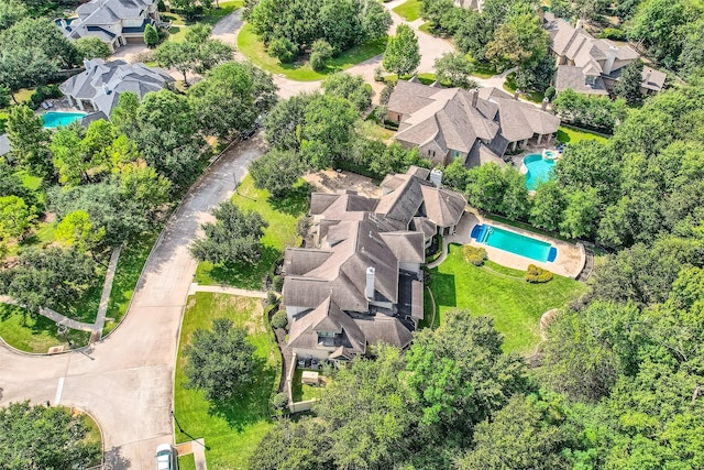 25002 Falling Water Estates Ln, Katy, TX 77494 - aerial view of property's location with a pool area and nearby suburban area