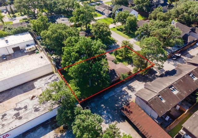 aerial view with a residential view