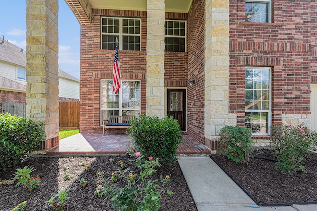 property entrance with a porch