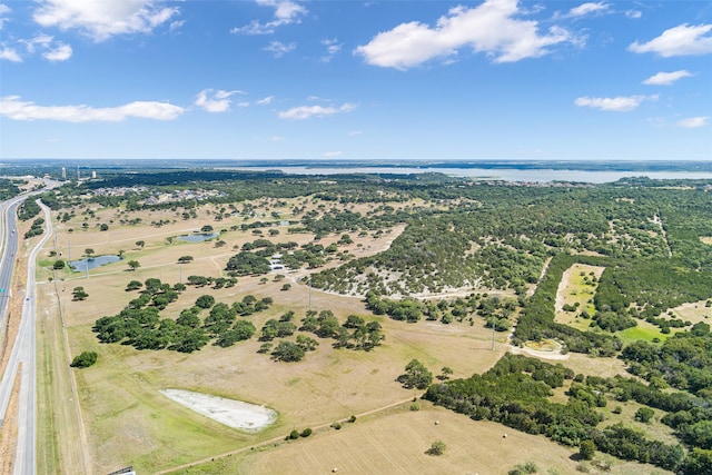 bird's eye view with a rural view