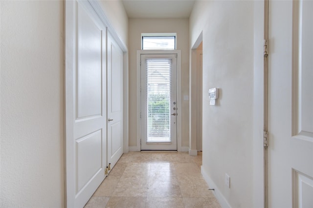 entryway with baseboards