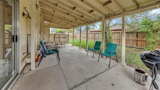 view of patio featuring area for grilling