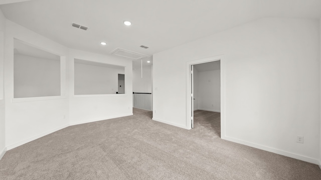 unfurnished room featuring electric panel and light colored carpet