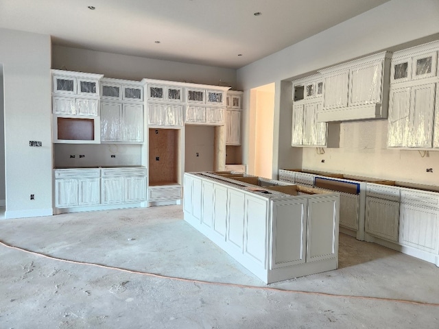 kitchen with a kitchen island