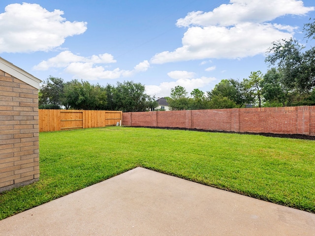 view of yard with a patio