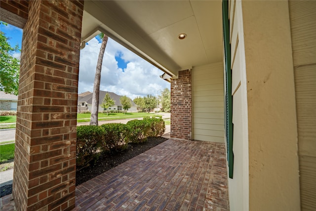 view of patio with covered porch