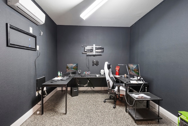 office area featuring a wall unit AC