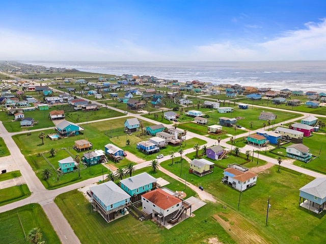 417 Olive St, Surfside Beach, TX 77541 - aerial view featuring a water view and a residential view