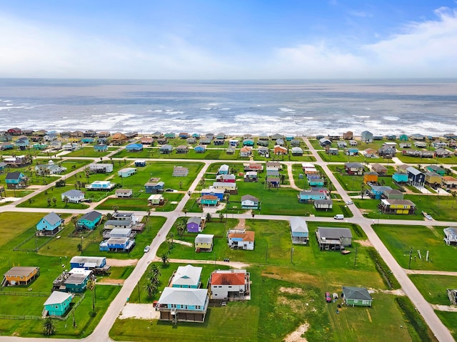 417 Olive St, Surfside Beach, TX 77541 - bird's eye view featuring a water view and a residential view