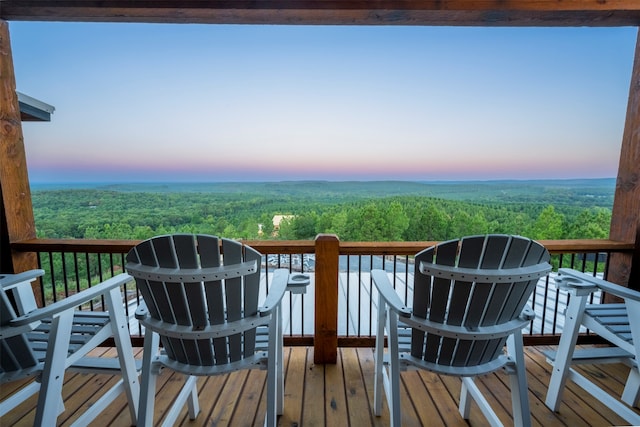 view of deck at dusk