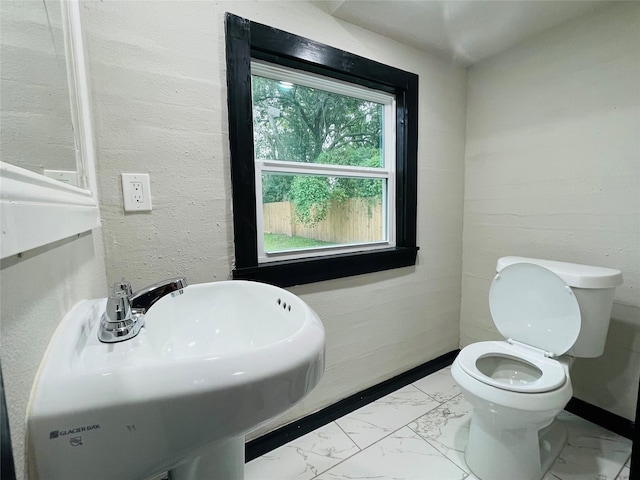 bathroom with toilet and sink