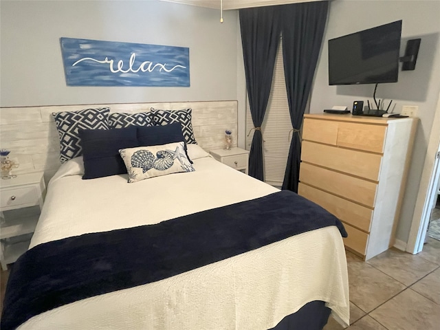 view of tiled bedroom