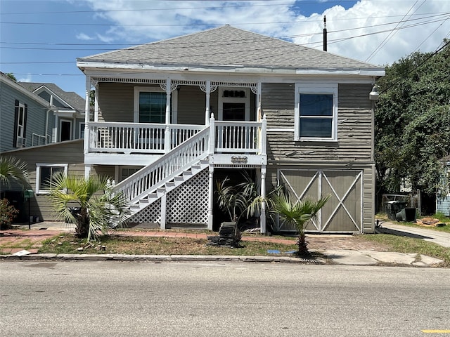 view of front of property with a porch