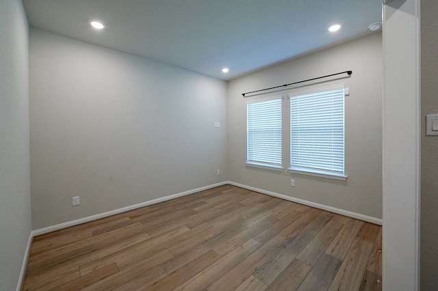 empty room featuring light hardwood / wood-style flooring