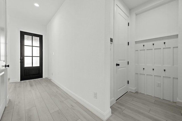 entryway featuring light wood-type flooring