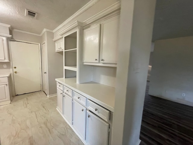 interior space with ornamental molding