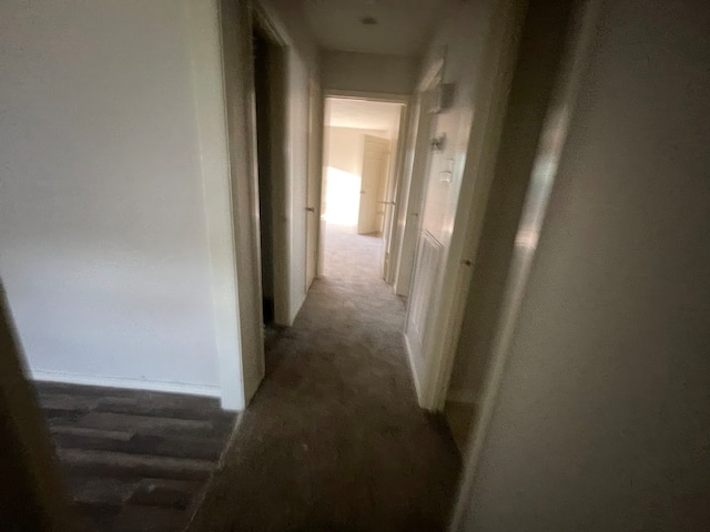 corridor with carpet floors