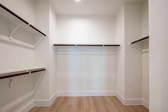 walk in closet featuring light wood-type flooring