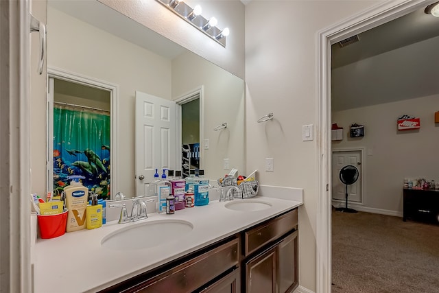 bathroom with vanity