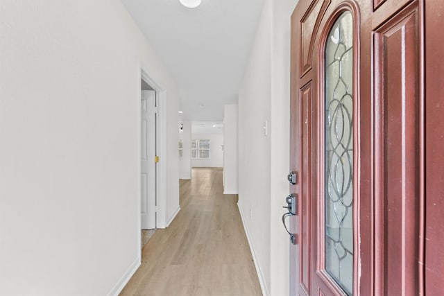 entrance foyer featuring light hardwood / wood-style floors