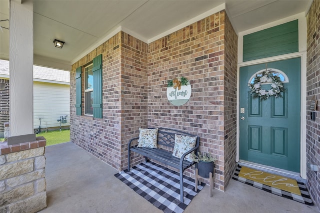 property entrance with a porch