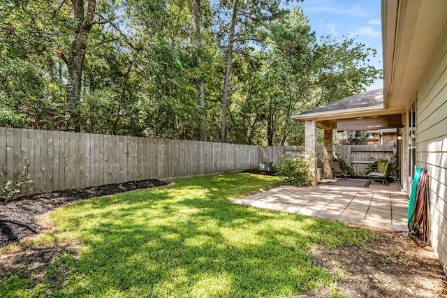 view of yard featuring a patio