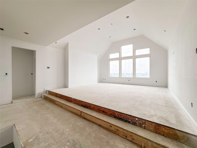 bonus room featuring lofted ceiling