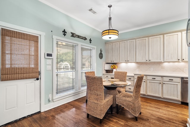 dining space featuring hardwood / wood-style floors