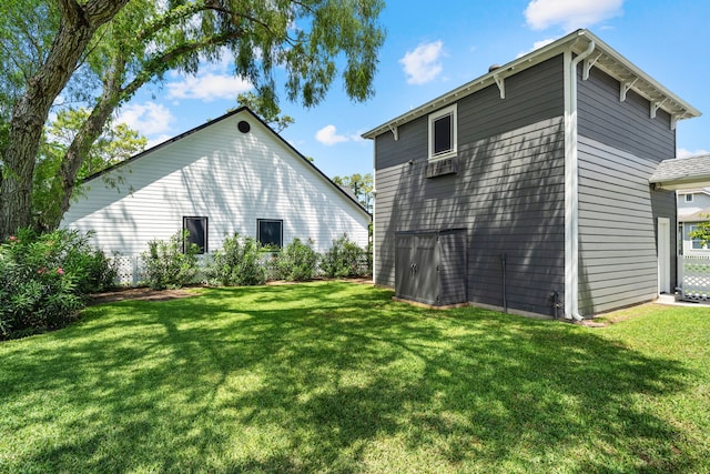 exterior space with a lawn