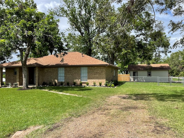 exterior space with a lawn