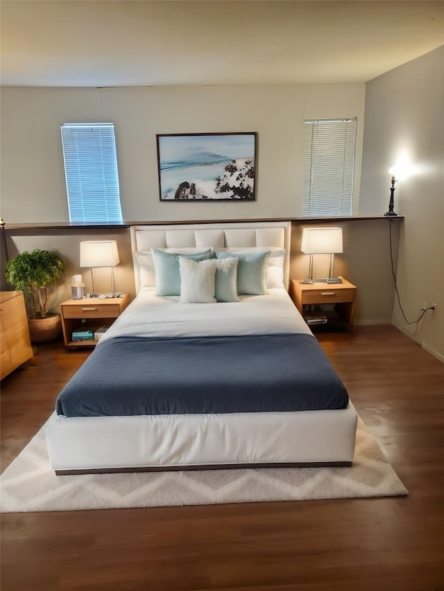 bedroom featuring wood-type flooring