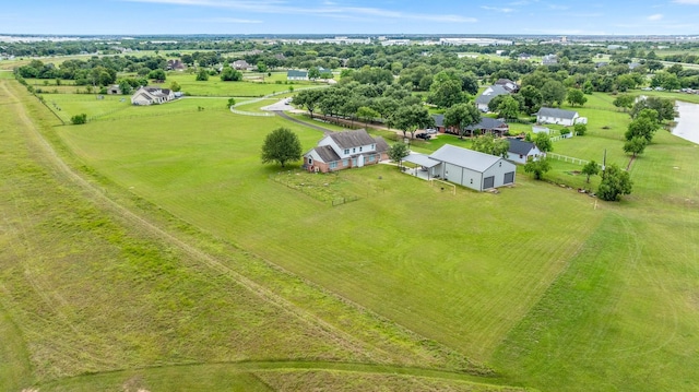 aerial view featuring a rural view