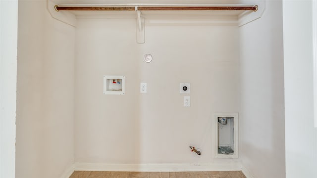 washroom featuring hookup for a washing machine, gas dryer hookup, and electric dryer hookup