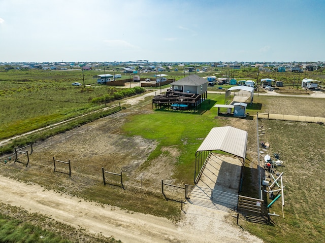 bird's eye view featuring a rural view