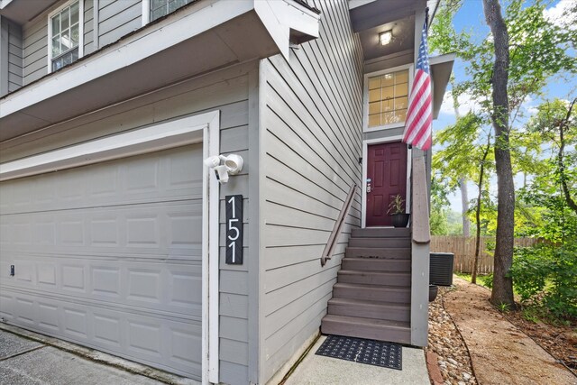 view of property exterior featuring a garage