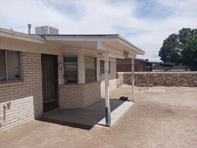 view of patio with central air condition unit